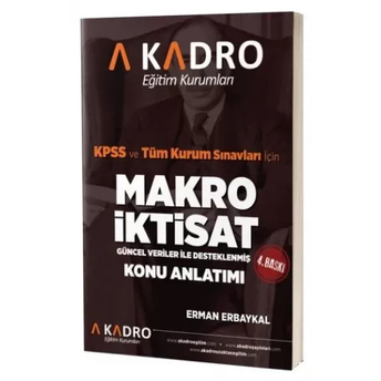 A Kadro Yayınları Kpss A Grubu Makro Iktisat Konu Anlatımı Erman Erbaykal