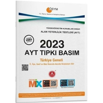 A Yayınları 2023 Ayt Tıpkı Basım Çıkmış Sorular Komisyon