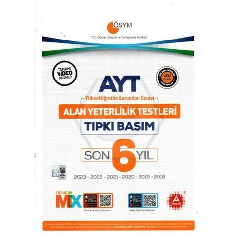 A Yayınları Ayt Son 6 Yıl Tıpkı Basım Komisyon