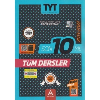 A Yayınları Tyt Tüm Dersler Son 10 Yıl Çıkmış Sorular Komisyon