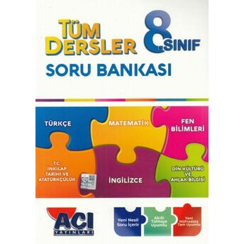 Açı Yayınları 8. Sınıf Tüm Dersler Soru Bankası Kolektif