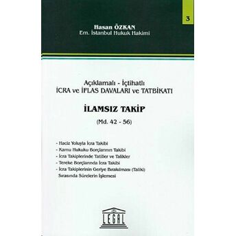 Açıklamalı - Içtihatlı Icra Ve Iflas Davaları Ve Tatbikatı Ilamsız Takip Md. 42-56 Hasan Özkan