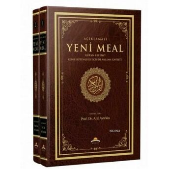 Açıklamalı Yeni Meal; Kur'an-I Kerim Mealikur'an-I Kerim Meali Arif Aytekin