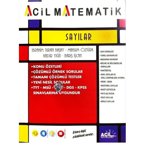 Acil Yayınları Tyt Acil Matematik Sayılar Mahsum Öztürk