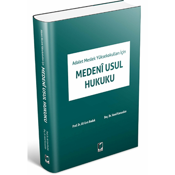 Adalet Meslek Yüksekokulları Için Medeni Usul Hukuku Ali Cem Budak