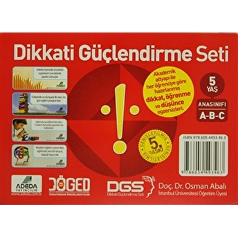 Adeda Dgs Dikkati Güçlendirme Seti Anasınıfı 5 Yaş (3 Kitap Takım) Osman Abalı