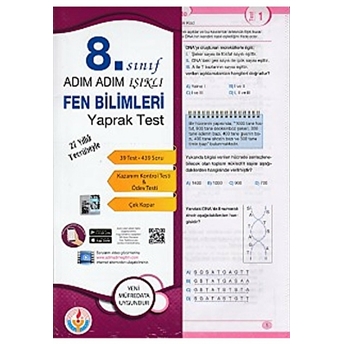 Adım Adım 8. Sınıf Fen Bilimleri Yaprak Test Kolektif