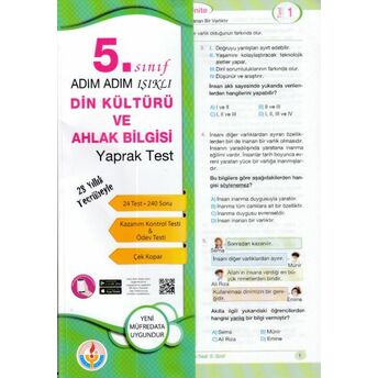 Adım Adım Işıklı 5. Sınıf Din Kültürü Ve Ahlak Bilgisi Yaprak Test Komisyon