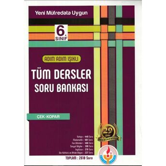 Adım Adım Işıklı 6.Sınıf Tüm Dersler Soru Bankası (Yeni) Kolektif