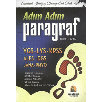 Adım Adım Paragraf Ygs-Lys-Kpss-Ales-Dgs-Jana-Pmyo Ali Pehlivan