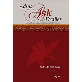 Adına Aşk Dediler Divan Şiirinden Metin Şerhi Örnekleri-Kamil Akarsu