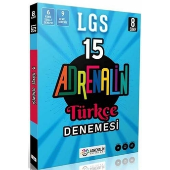 Adrenalin Yayınları 8. Sınıf Lgs Türkçe 15 Branş Denemesi Komisyon