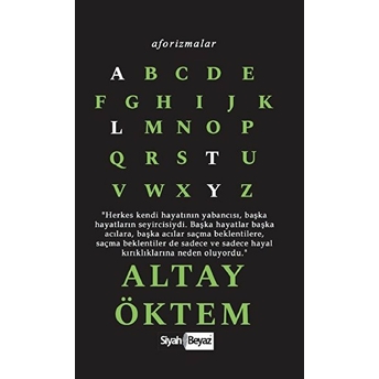 Aforizmalar Altay Öktem