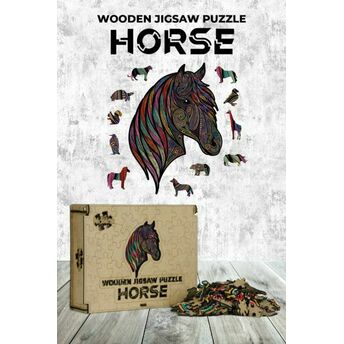 Ahşap Puzzle - Horse (170 Parça)