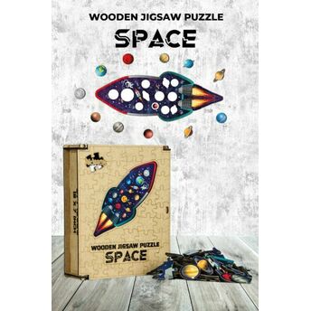 Ahşap Puzzle - Space (21 Parça)