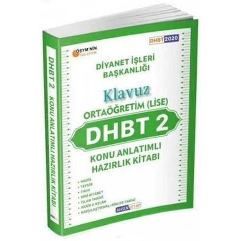 Ahsen Kitap 2020 Dhbt 2 Ortaöğretim (Lise) Konu Anlatımlı Hazırlık Kitabı