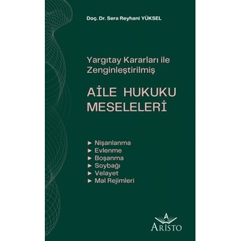 Aile Hukuku Meseleleri Sera Reyhani Yüksel