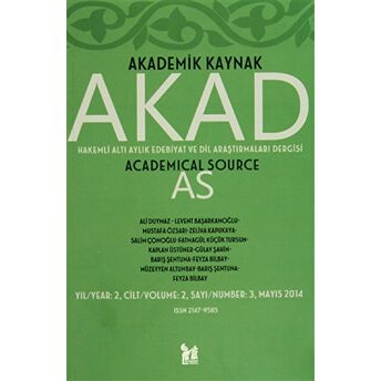 Akad Akademik Kaynak Dergisi Sayı: 3 Kolektif