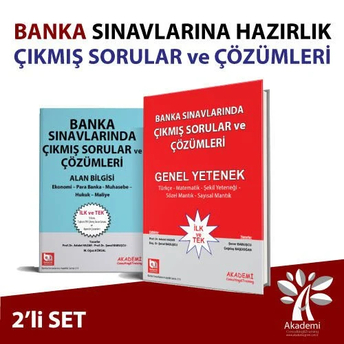 Akademi Banka Sınavlarında Çıkmış Sorular Ve Çözümleri 2 Li Set Adalet Hazar