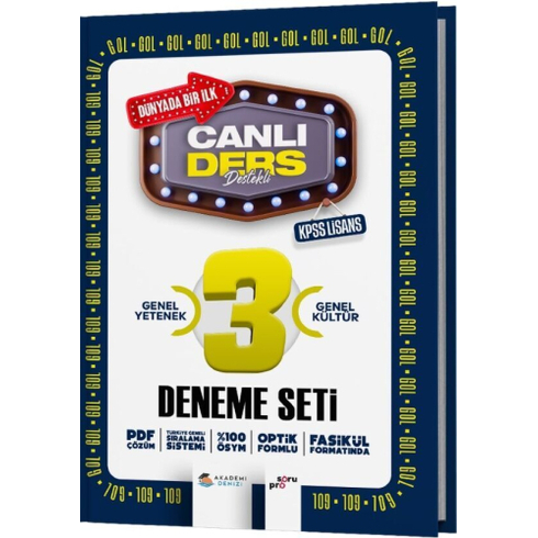 Akademi Denizi Kpss Lisans Genel Kültür Genel Yetenek 3'Lü Deneme Seti Komisyon