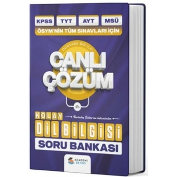 Akademi Denizi Kpss Tyt Ayt Msü Tüm Sınavlar Için Dil Bilgisi Soru Bankası Komisyon