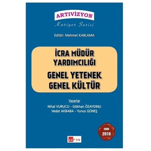 Akfon Icra Müdür Yardımcılığı Genel Kültür Genel Yetenek Konu Anlatımlı Çözümlü Soru Bankası Komisyon