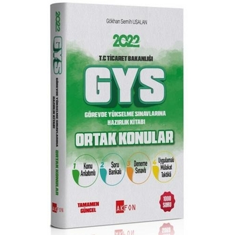 Akfon Yayınları 2022 Gys T.c Ticaret Bakanlığı Görevde Yükselme Sınavlarına Hazırlık Kitabı Görevde Yükselme Gökhan Semih Usalan