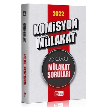 Akfon Yayınları 2022 Komisyon Açıklamalı Mülakat Soruları Komisyon