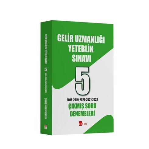 Akfon Yayınları Gelir Uzmanlığı Yeterlilik Sınavı 5 Yıl Çıkmış Soru Denemeleri