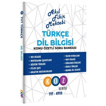 Akıl Fikir Mektebi Türkçe Dil Bilgisi Konu Özetli Soru Bankası Komisyon