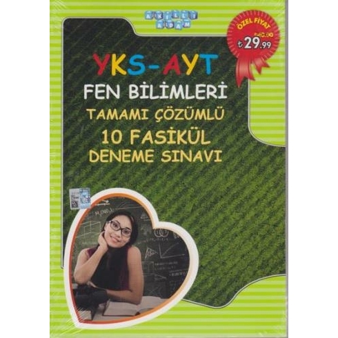 Akıllı Adam Yks-Ayt Fen Bilimleri Tamamı Çözümlü 10 Fasikül Deneme Sınavı