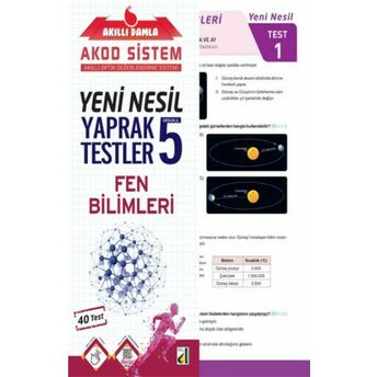 Akıllı Damla Fen Bilimleri Yeni Nesil Yaprak Testler-5. Sınıf Komisyon