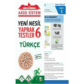 Akıllı Damla Türkçe Yeni Nesil Yaprak Testler-6. Sınıf Komisyon