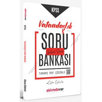 Aklımdavar Yayıncılık Kpss Vatandaşlık Soru Bankası Çözümlü Özkan Özkınık