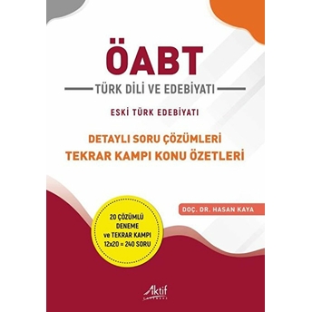 Aktif Yayınevi 2021 Öabt Türk Dili Ve Edebiyatı Detaylı Soru Çözümleri Tekrar Kampı Konu Özetleri