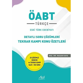 Aktif Yayınevi 2021 Öabt Türkçe Detaylı Soru Çözümleri Tekrar Kampı Konu Özetleri