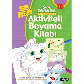 Aktiviteli Boyama Kitabı Deniz Hayvanları