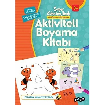 Aktiviteli Boyama Kitabı Ingilizce Alfabe Ve Sayılar Kolektif