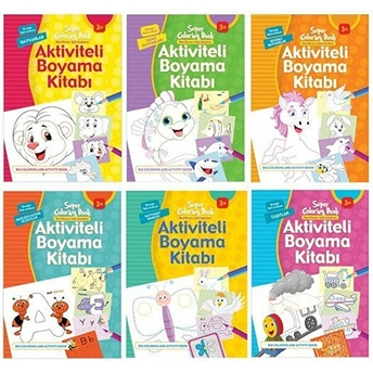 Aktiviteli Boyama Kitapları Seti 2 (6 Kitap Takım)