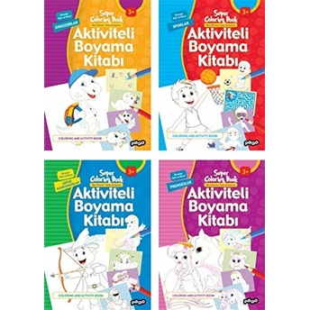 Aktiviteli Boyama Kitapları Seti (4 Kitap Takım)