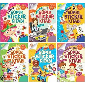 Aktiviteli Süper Sticker Seti (6 Kitap Takım) Kolektif