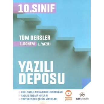 Alan Yayınları 10. Sınıf Tüm Dersler Yazılı Deposu 1. Dönem 1. Deneme Komisyon