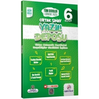 Alan Yayınları 6. Sınıf Tüm Dersler Ortak Sınav 1. Dönem 1. Deneme Komisyon