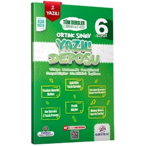 Alan Yayınları 6. Sınıf Tüm Dersler Ortak Sınav 2. Dönem 2. Yazılı Komisyon