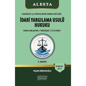 Alesta 2019 Idari Yargılama Usulü Hukuku Yaşar Mirzaoğlu