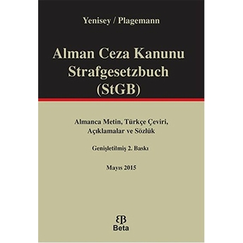 Alman Ceza Kanunu Strafgesetzbuch Stgb Feridun Yenisey