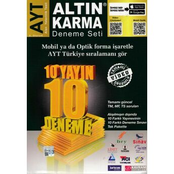 Altın Karma Ayt 10 Deneme Seti 2. Oturum (Yeni) Kolektif