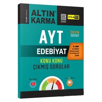 Altın Karma Ayt 12. Sınıf 1. Dönem Edebiyat Konu Konu Çıkmış Sorular Komisyon