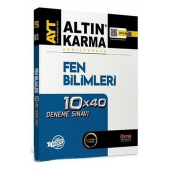 Altın Karma Ayt Fen Bilimleri 10 X 40 Deneme Sınavı Komisyon