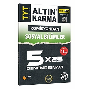 Altın Karma Komisyondan Tyt Sosyal Bilimler 5X25 Deneme Sınavı (Yeni) Kolektif